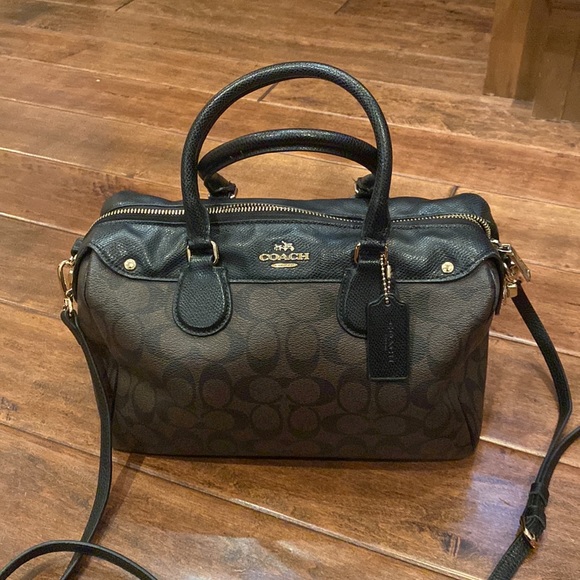 Coach Bags Coach Mini Satchel In Signature Canvas Bag And